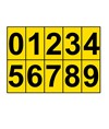 Fogli adesivi da 10 etichette 56x99mm  con numeri e lettere