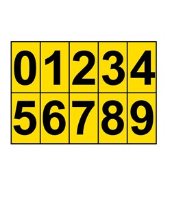 Fogli adesivi da 10 etichette 70x124mm  con numeri e lettere