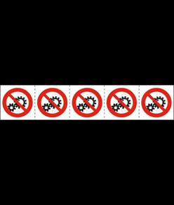 etichette adesive divieto 'non rimuovere dispositivi...'