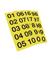 fogli di adesivi con numeri consecutivi da 001 a 500