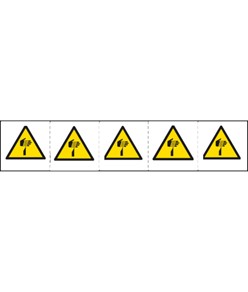 etichette autoadesive 'pericolo oggetto affilato'