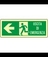 Etichette adesive fotoluminescenti uscita emergenza a sinistra