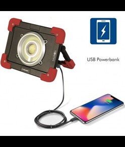 Faretto ricaricabile con powerbank