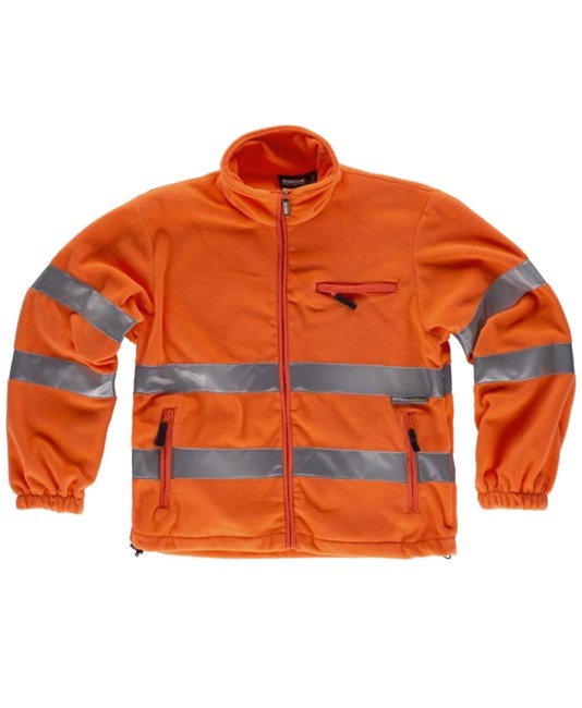 Felpa in pile con bande rifrangenti Workteam Felpa in pile con bande rifrangenti Workteam