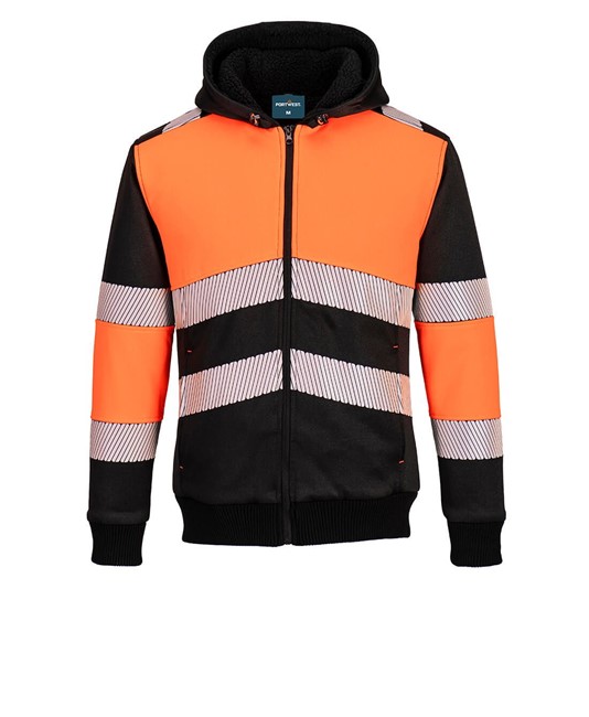Felpa ad alta visibilità con cappuccio Portwest PW377 Felpa ad alta visibilità con cappuccio Portwest PW377