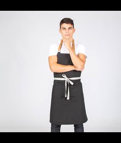 Grembiule con pettorina con cinghie di cuoio 82x72 cm Garys