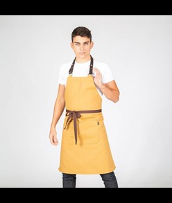 Grembiule con pettorina con cinghie di cuoio 82x72 cm Garys