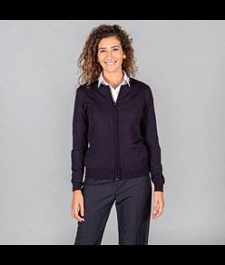 Cardigan da donna a maglia fine con chiusura a zip Garys