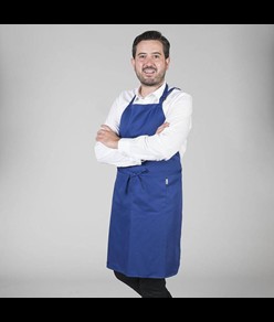 Grembiule con pettorina e tasca twill Garys