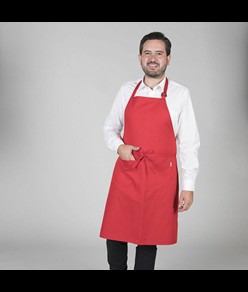 Grembiule con pettorina e tasca twill Garys