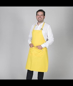 Grembiule con pettorina e tasca twill Garys