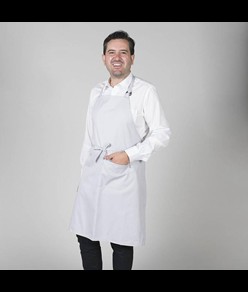 Grembiule con pettorina e tasca twill Garys