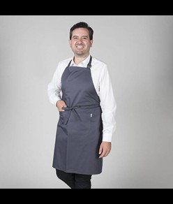 Grembiule con pettorina e tasca twill Garys