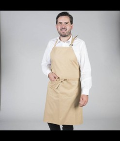 Grembiule con pettorina e tasca twill Garys