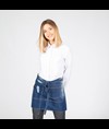 Grembiule corto in denim lavato indaco con tasca sfrangiata Garys Redline