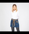 Denim lavato grembiule corto indaco combi senape Garys Redline