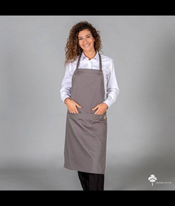 Grembiule con pettorina tessuto organico Garys