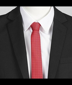 Cravatta senza nodo a lama stretta punti Garys