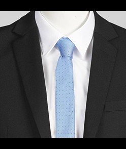 Cravatta senza nodo a lama stretta punti Garys