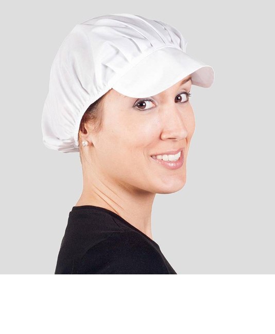 Cappellino donna popeline bianca (paq. 10 Un.) Garys