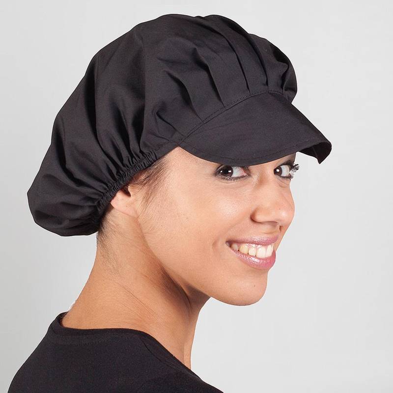 Cappellino donna popeline nero (paq. 10 Un.) Garys