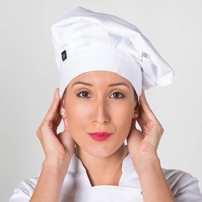 Cappellino gran chef bianco con velcro Garys