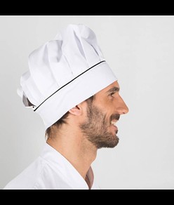 Cappellino chef con velcro bianco bordino colorato Garys