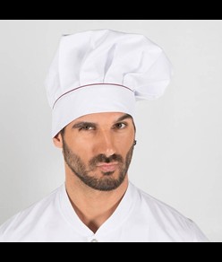 Cappellino chef con velcro bianco bordino colorato Garys