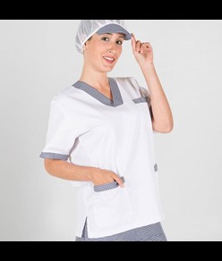 Blusa sanitario scollo a v twill Garys