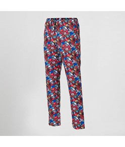 Pantalone elastico con cordino esterno microfibra stampata Garys Pantalone elastico con cordino esterno microfibra stampata Garys
