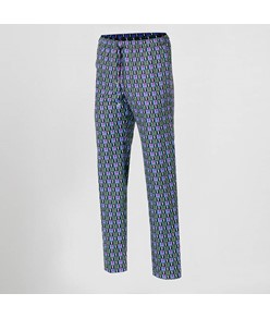 Pantalone elastico con cordino esterno microfibra stampata Garys Pantalone elastico con cordino esterno microfibra stampata Garys