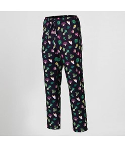 Pantalone elastico con cordino esterno microfibra stampata Garys Pantalone elastico con cordino esterno microfibra stampata Garys