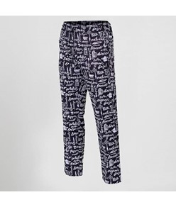 Pantalone elastico con cordino esterno microfibra stampata Garys Pantalone elastico con cordino esterno microfibra stampata Garys