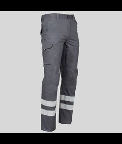 Pantalone unisex multitasche elastico con due bande riflettenti Garys Arce