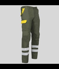 Pantalone multitasche con due bande catarifrangenti Garys Arce