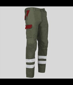 Pantalone multitasche con due bande catarifrangenti Garys Arce