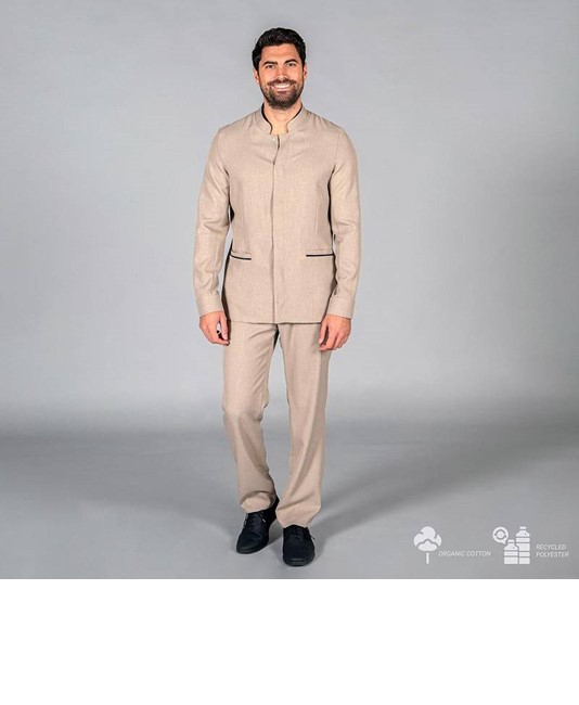 Pantalone uomo tessuto riciclato arena Garys Pantalone uomo tessuto riciclato arena Garys