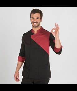 Giacca cucina unisex nero m/l combi Garys