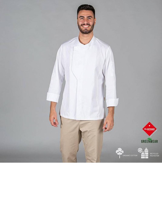 Giacca cucina unisex tessuto riciclato e organico klopman Garys Haro Giacca cucina unisex tessuto riciclato e organico klopman Garys Haro