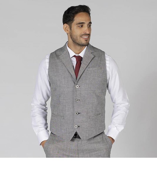 Gilet da uomo con risvolto Garys Cheviot Gilet da uomo con risvolto Garys Cheviot