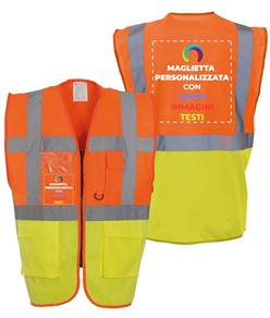 Gilet personalizzato con stampa frontale e sul retro