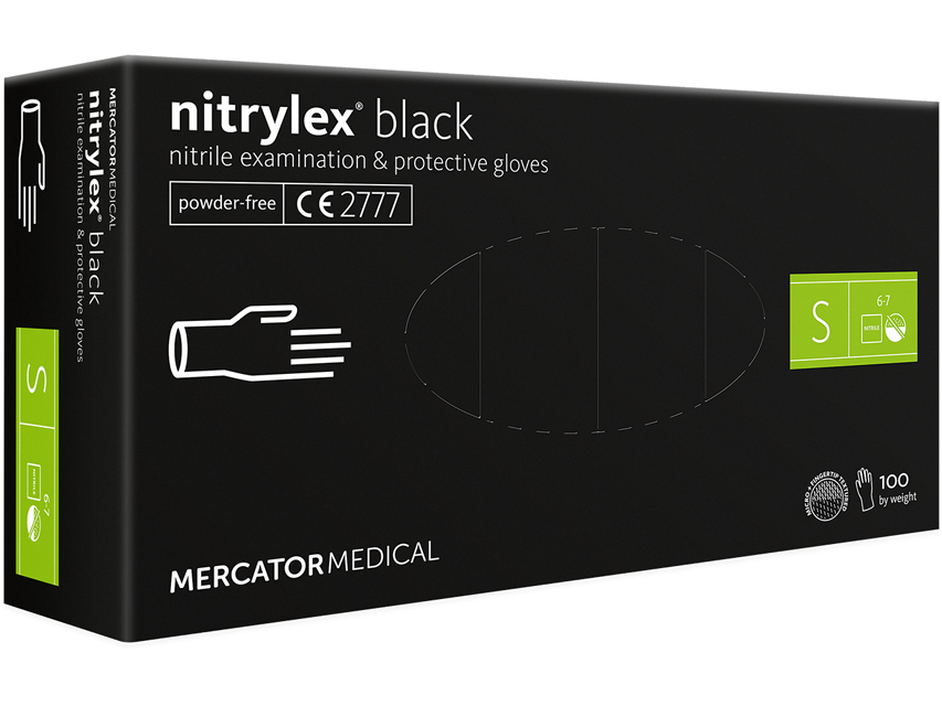 guanti in nitrile monouso Mercator Nytrilex Black