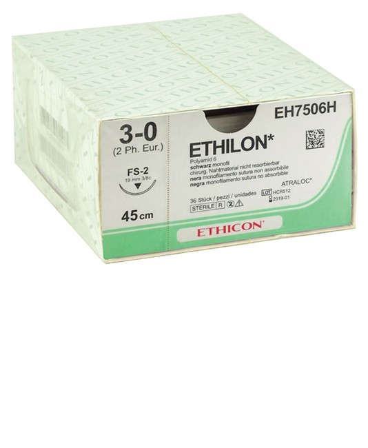 Sutura monofilamento forma 3/8  Ethilon Sutura monofilamento forma 3/8  Ethilon