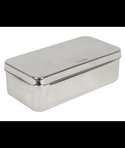 SCATOLA ACCIAIO INOX 20x10x6 cm