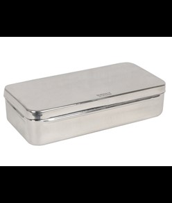 SCATOLA ACCIAIO INOX 25x12x6 cm