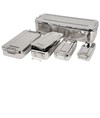 SCATOLA INOX 20x10x4,5cm - con manici