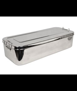 SCATOLA INOX 50x20x10cm - con manici