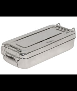 SCATOLA INOX 18x8x4cm - con manici