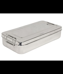 SCATOLA INOX 30x15x6cm - con manici