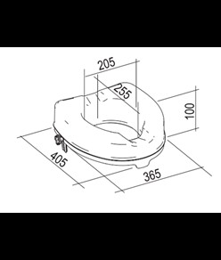 Rialzo WC con coperchio